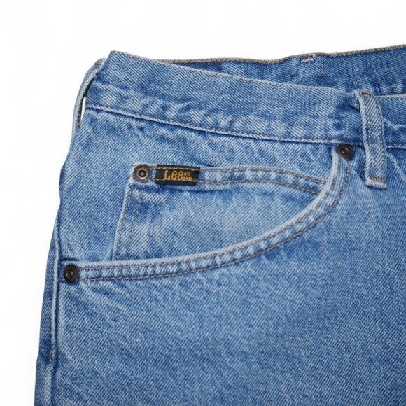 Vintage LEE Men’s Jean Shorts Tag Size 40 Actual 38 Denim Jorts Stonewashed GUC - Picture 3 of 9